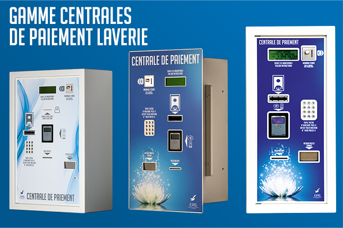 Notre gamme centrale de paiement pour laverie