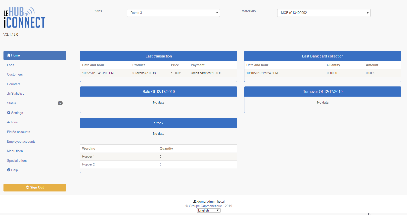 Interface iCONNECT Laverie